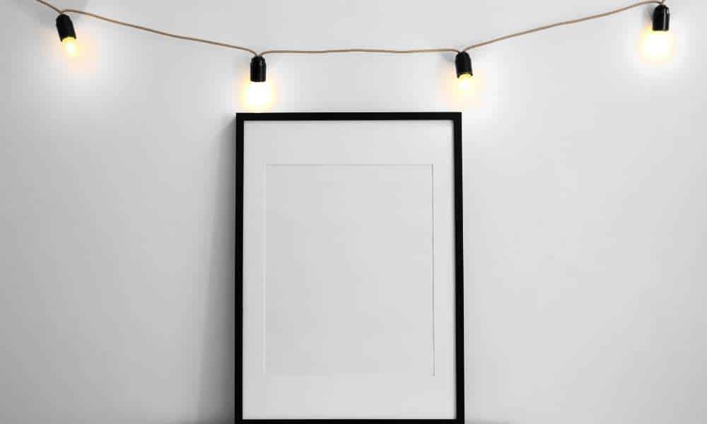 Gallery Wall White String Lights